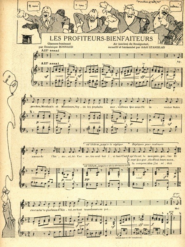 Drawing on published in La Baïonnette in 1916