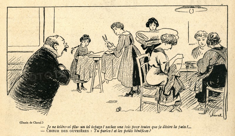Drawing on published in La Baïonnette in 1916