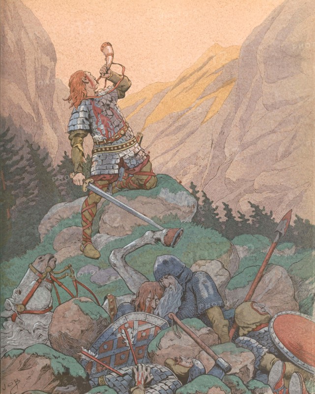 Roland à la bataille de Roncevaux, 778