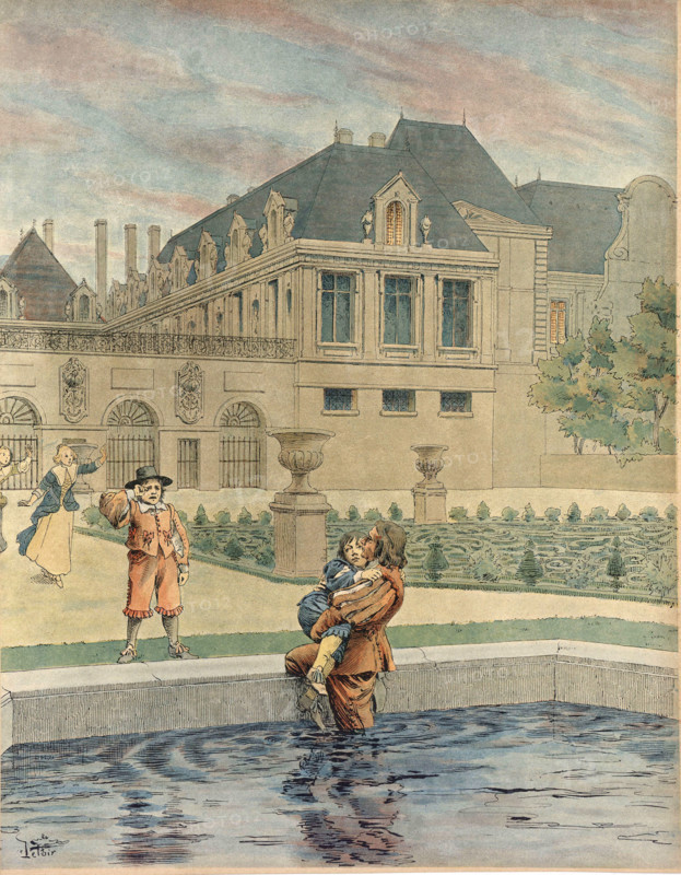 Louis XIV escaping drowning
