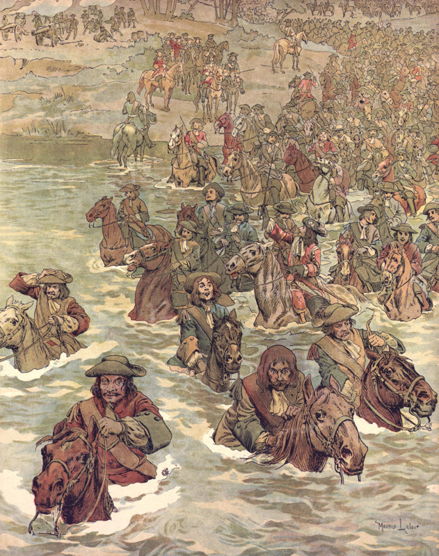 Le passage du Rhin par Louis XIV, 1672