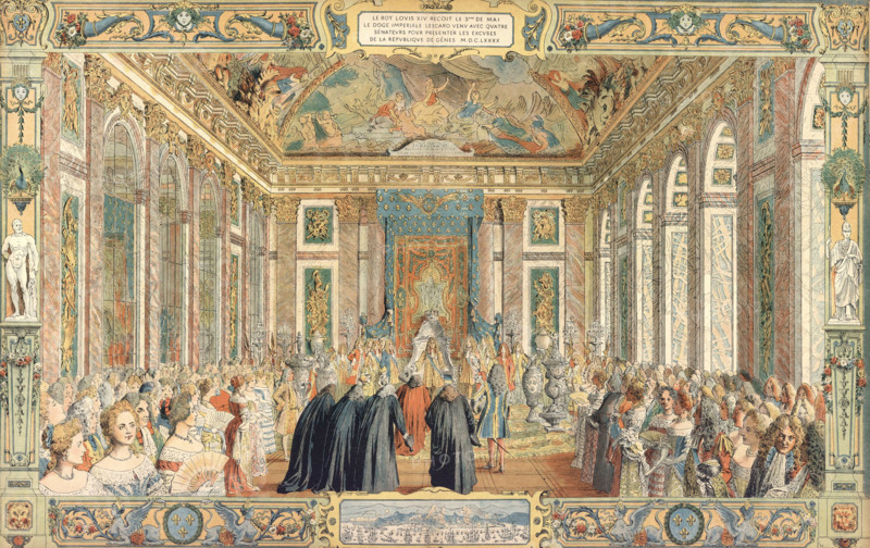 The Doge of Genoa received at Versailles by Louis XIV