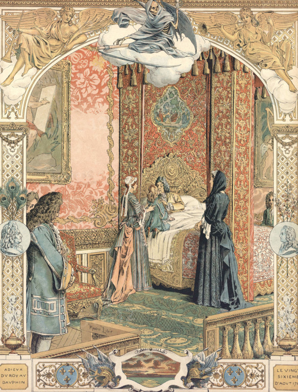 Louis XIV sur son lit de mort