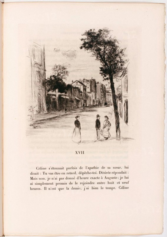 Raffaelli, illustration du livre de Karl-Joris Huysmans "Les soeurs Vatard"