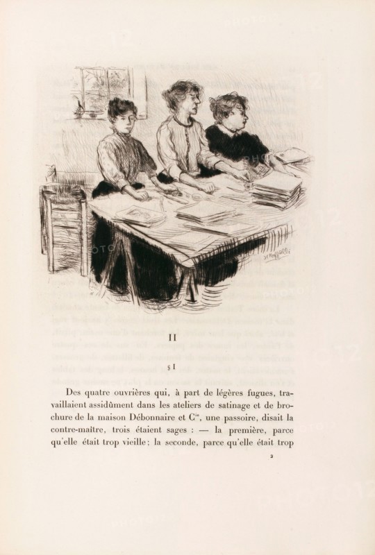 Raffaelli, illustration du livre de Karl-Joris Huysmans "Les soeurs Vatard"
