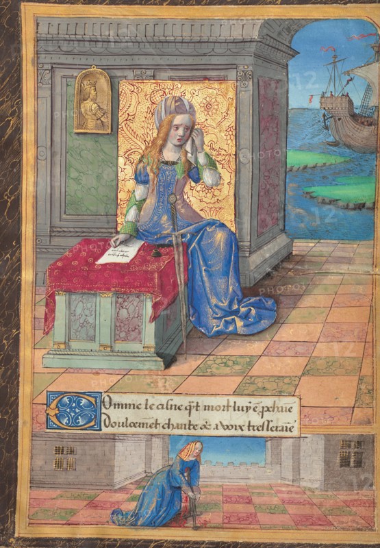 Master of the Chronique scandaleuse, Dido Mourns with Aeneas's Sword Before Her