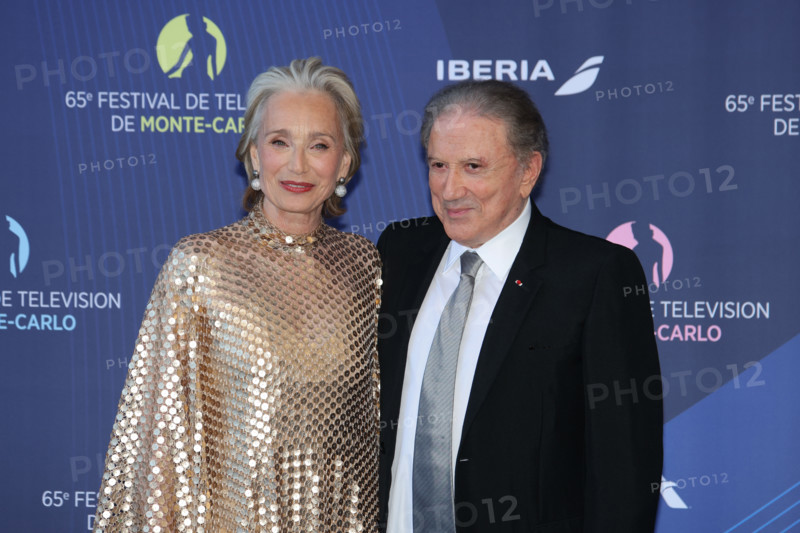 Kristin Scott Thomas and Michel Drucker