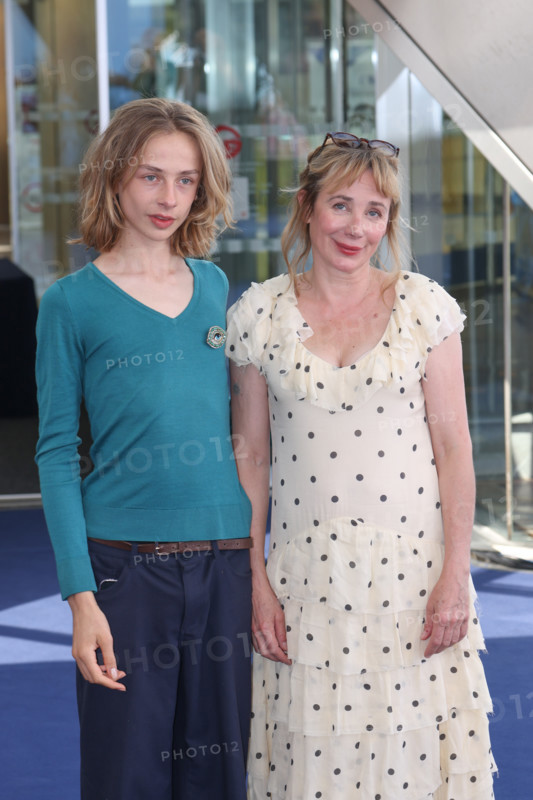 Julie Depardieu with her son Billy Blanchard