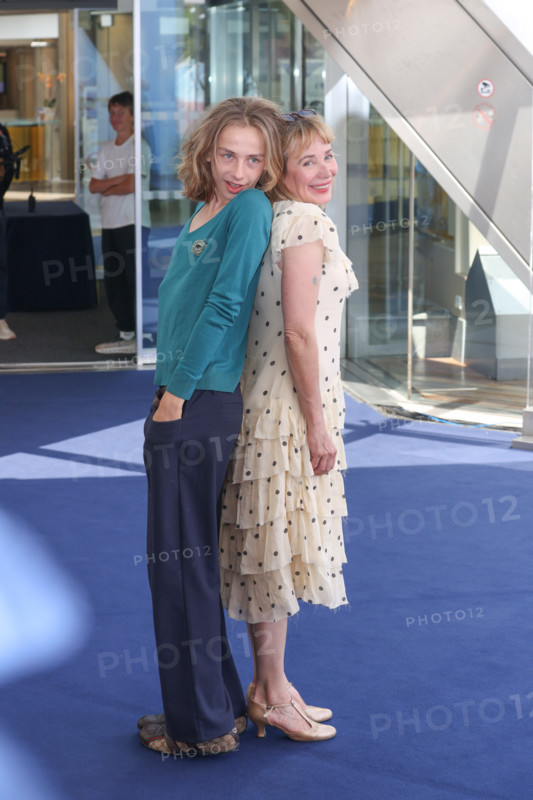 Julie Depardieu with her son Billy Blanchard