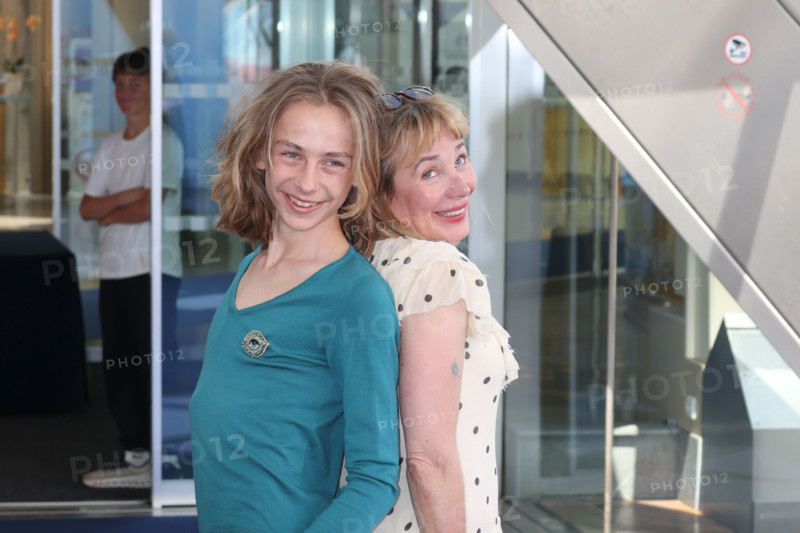 Julie Depardieu with her son Billy Blanchard