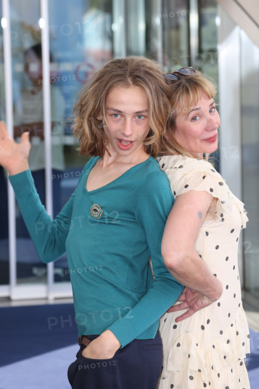 Julie Depardieu with her son Billy Blanchard