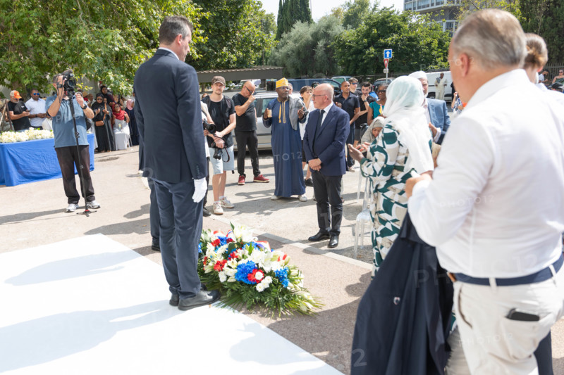 Cérémonie d'hommage aux victimes de l'incendie du quartier des Moulins à Nice (le 18 juillet 2024)