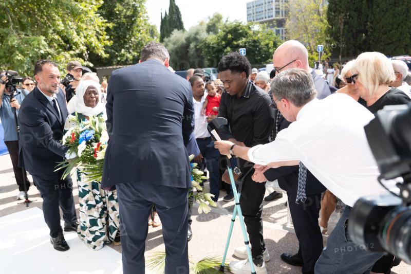 Cérémonie d'hommage aux victimes de l'incendie du quartier des Moulins à Nice (le 18 juillet 2024)