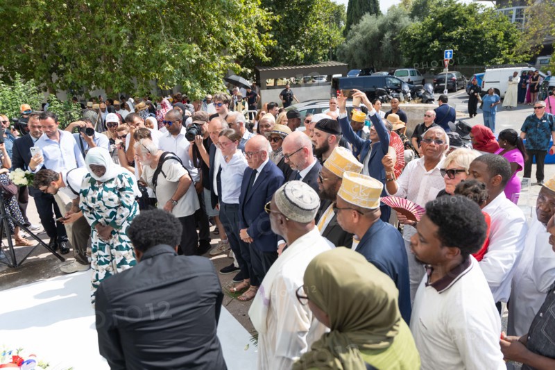 Cérémonie d'hommage aux victimes de l'incendie du quartier des Moulins à Nice (le 18 juillet 2024)