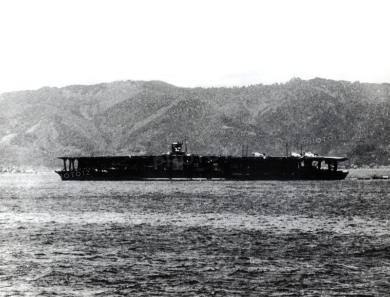 Japanese aircraft carrier "Akagi", in the Sukumo Bay (Japan),1939.