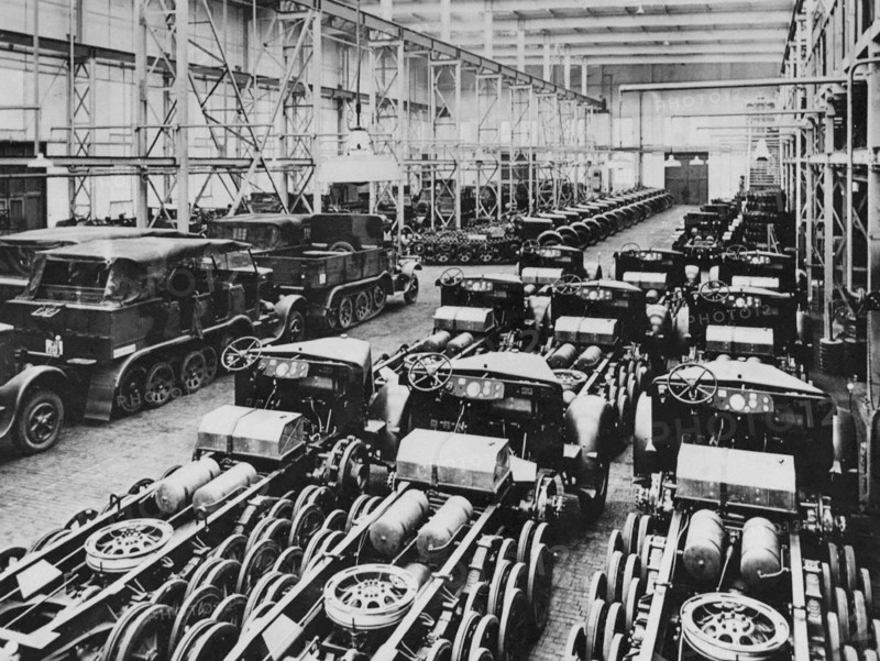 Land arms factory in Germany, World War II.