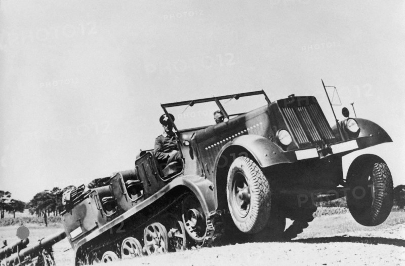 German halftrack artillery tractor undergoing trials, ca. 1937-1938.