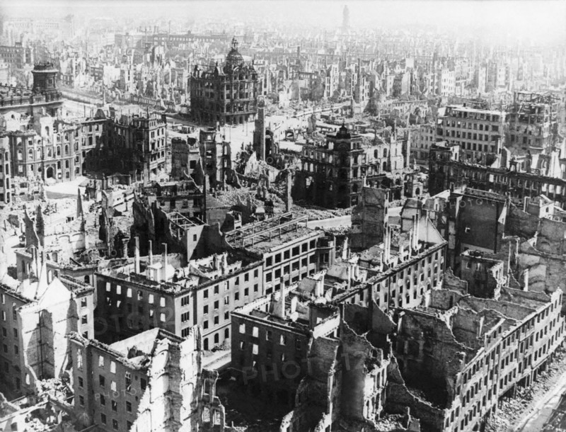 Ruins of Dresden (Saxony, Germany), in 1945.