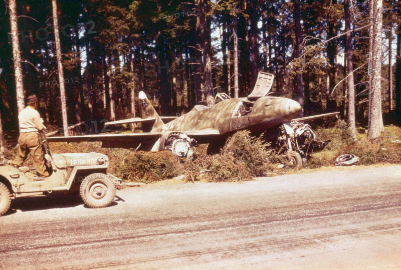 German Messerschmidt Me-262  jet fighter-bomber.