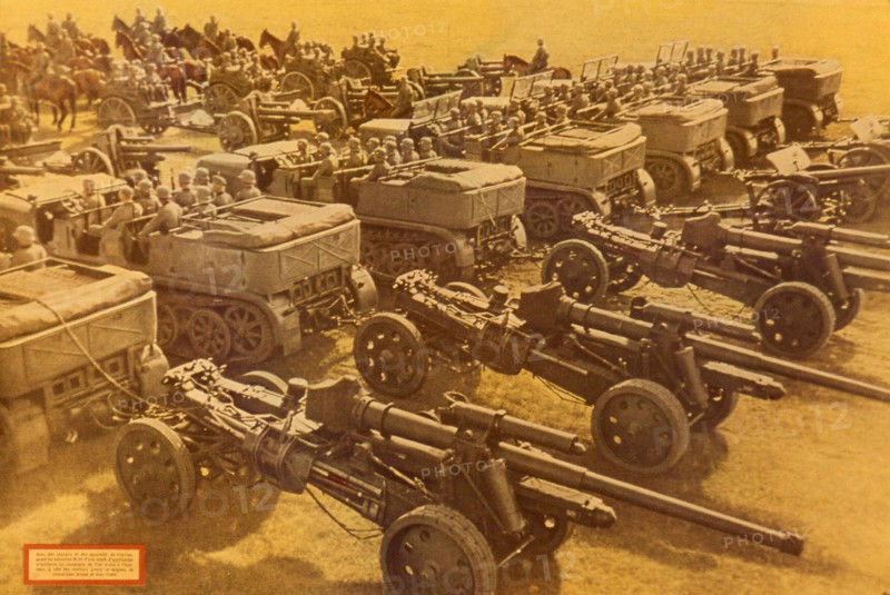 Procession of a German mechanized division, ca. 1938.