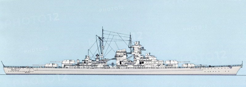The German battleship "Bismarck", 1936
