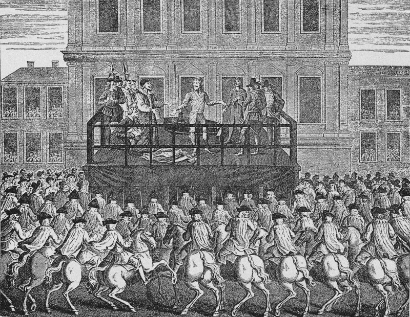Exécution du roi d'Angleterre Charles Ier (1600-1649)