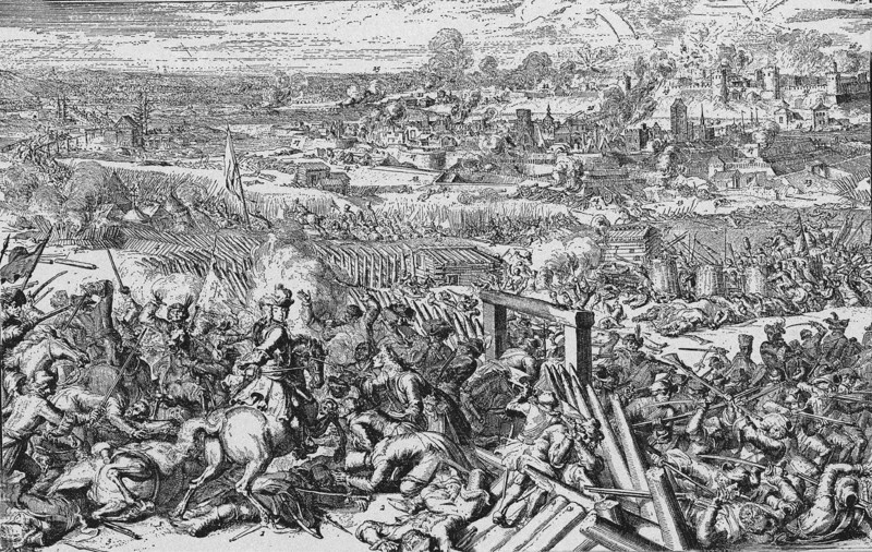 King Charles XII of Sweden at the battle of Narva