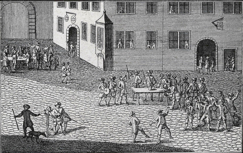 Caserne de soldats prussiens