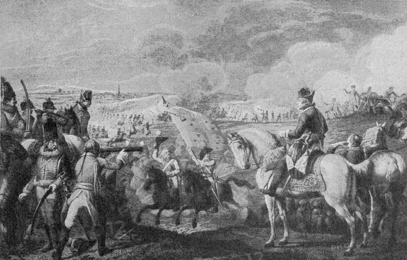 Frédéric II le Grand (1712-1786), roi de Prusse à la bataille de Rossbach (1757)