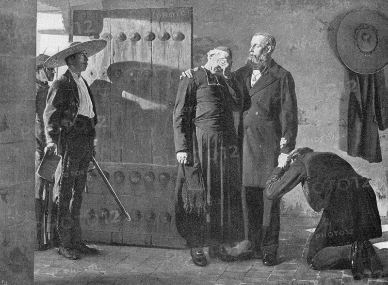 Emperor Maximilian being taken from his prison to be shot