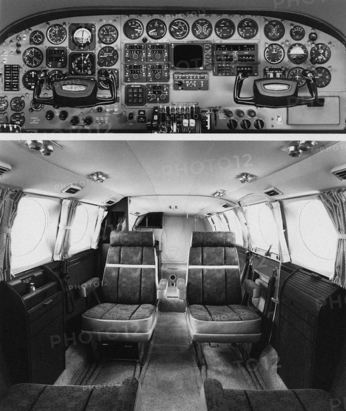 American Cessna 414 business and commuter plane.