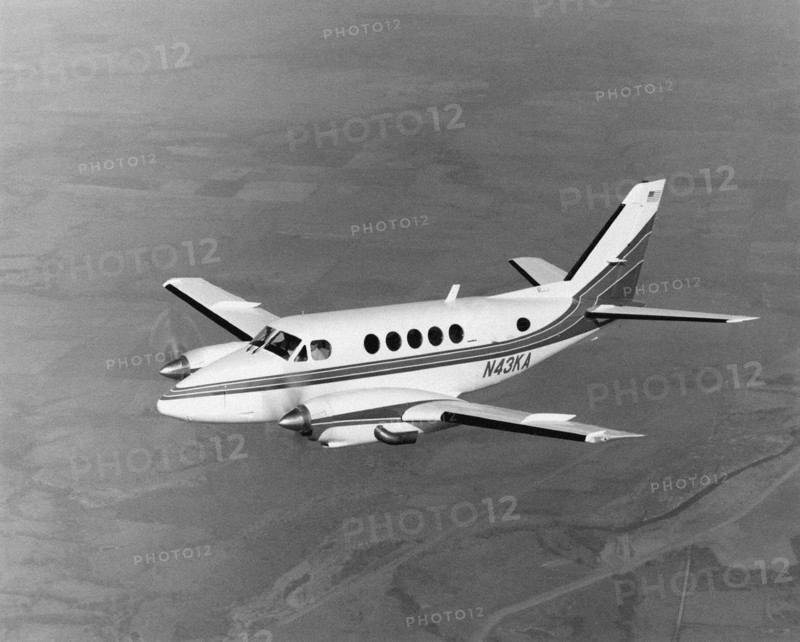 American Beechcraft King Air A-100 commuter plane.
