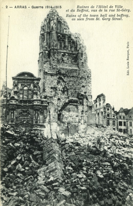 Ruins of the Hotel de Ville of Arras