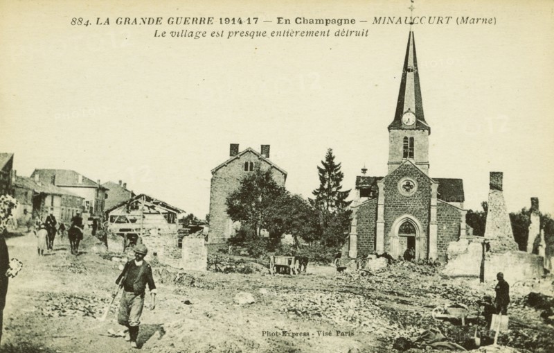 Ruins of the village of Minaucourt le Mesnil les Hurlus