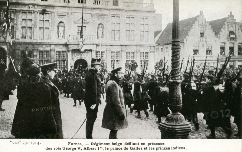 Belgian regiment of soldiers during WWI