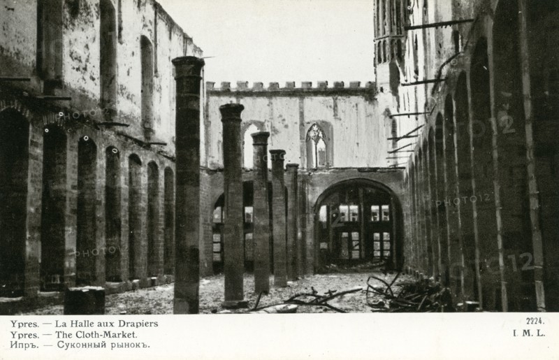 Ruins of the town of Ypres in Belgium