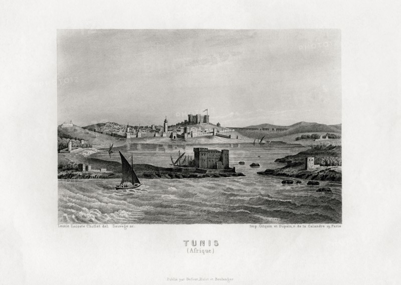 Vue de Tunis vers 1840