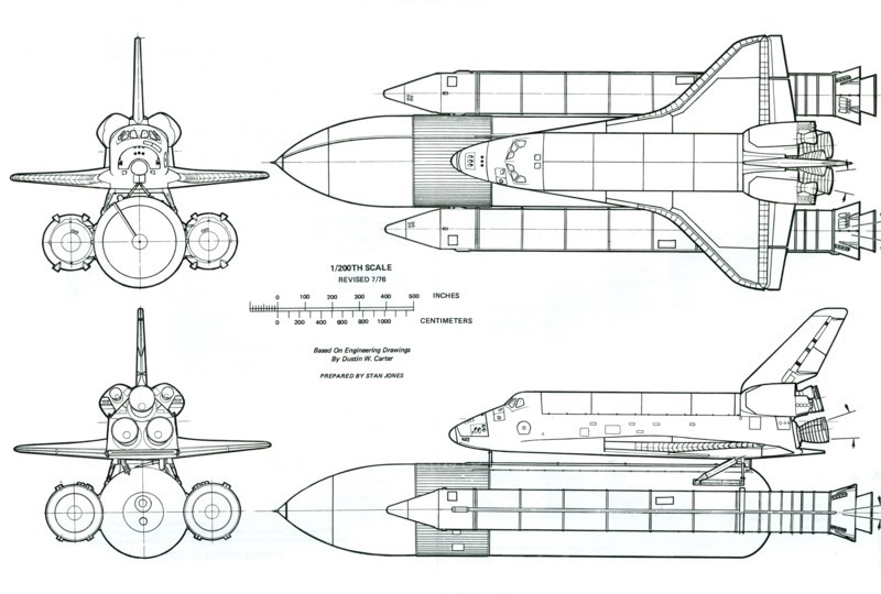 Scheme of the American Space Shuttle