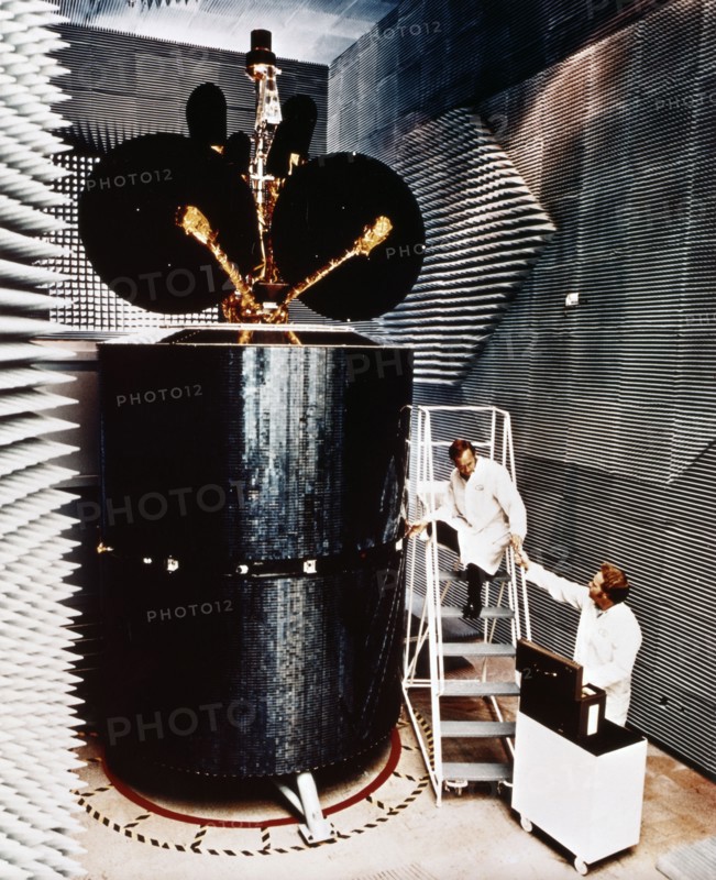 Tests on an Intelsat IV satellite in 1975