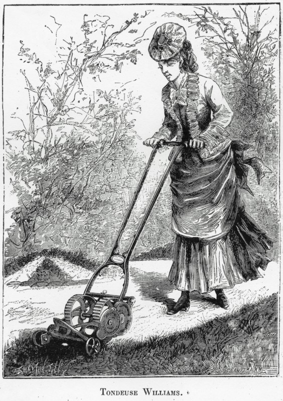 Tondeuse archimédienne pour pelouses, 1878