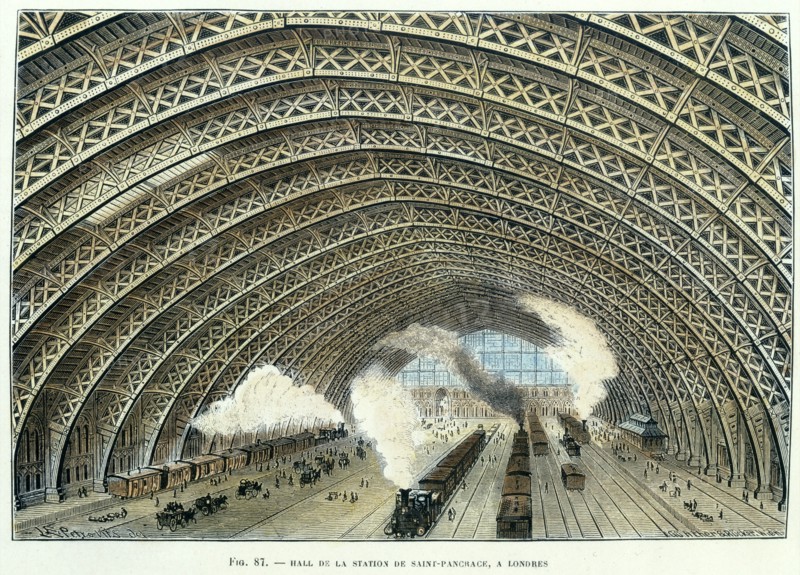 La gare de Saint Pancras à Londres