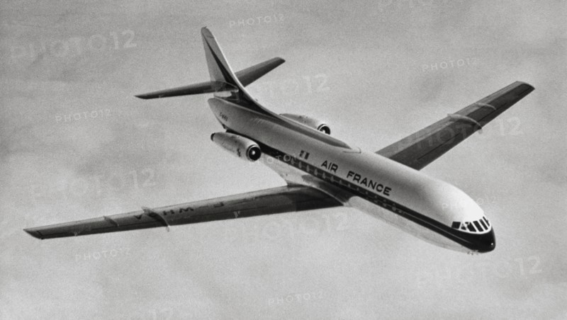 La Sud Aviation Caravelle SE 210 en vol, 1958