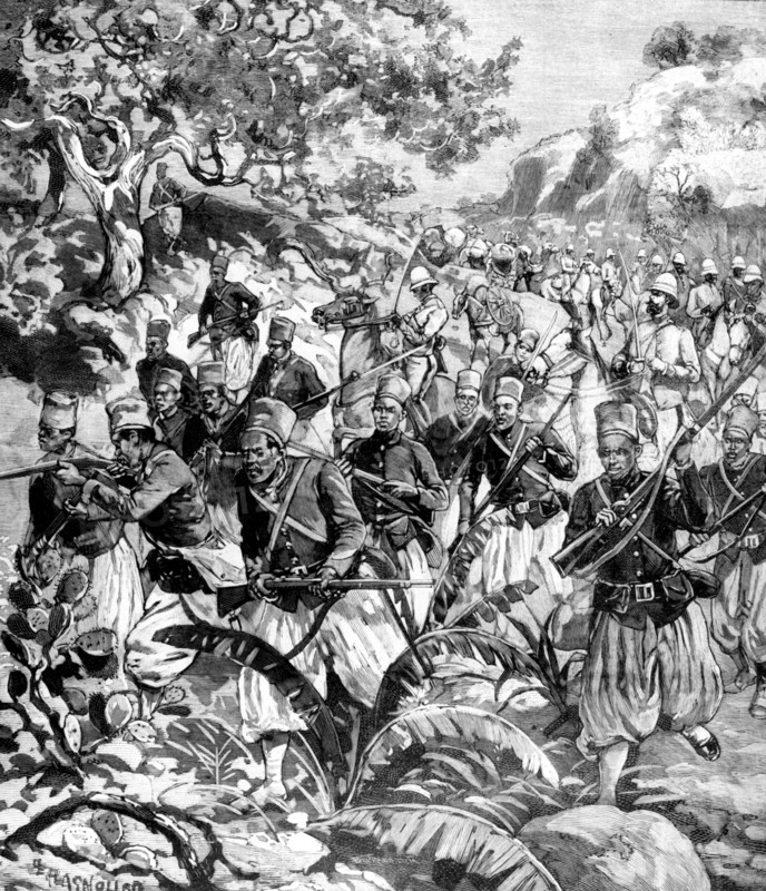Mali. Marche de la colonne Joffre sur Tombouctou.