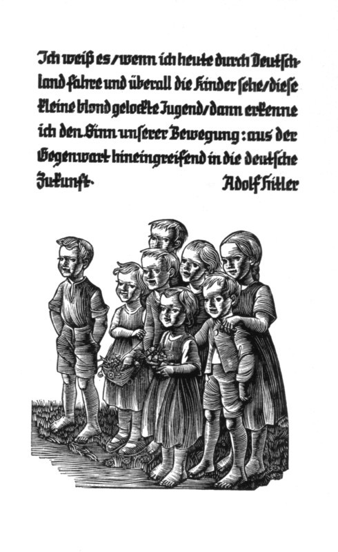 Page from an illustrated work of Hitler propaganda