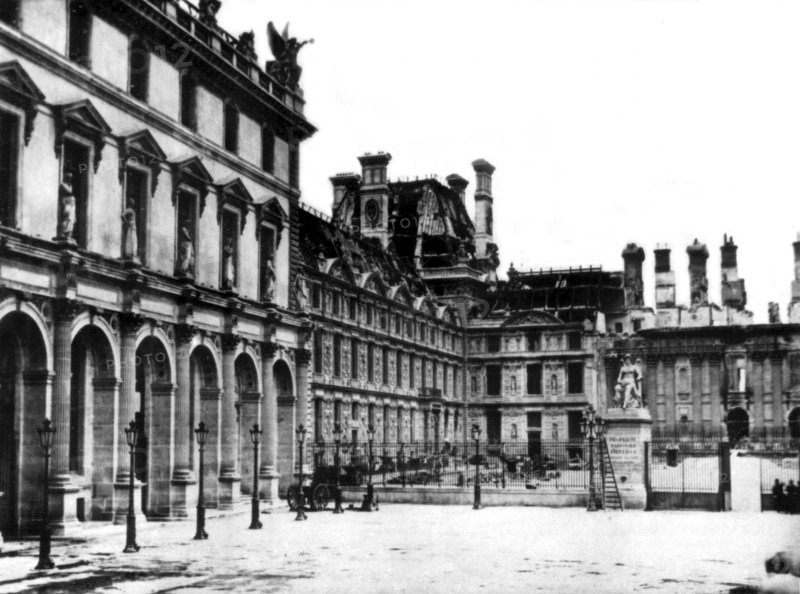 Paris. Inside of the Tuileries after the Commune