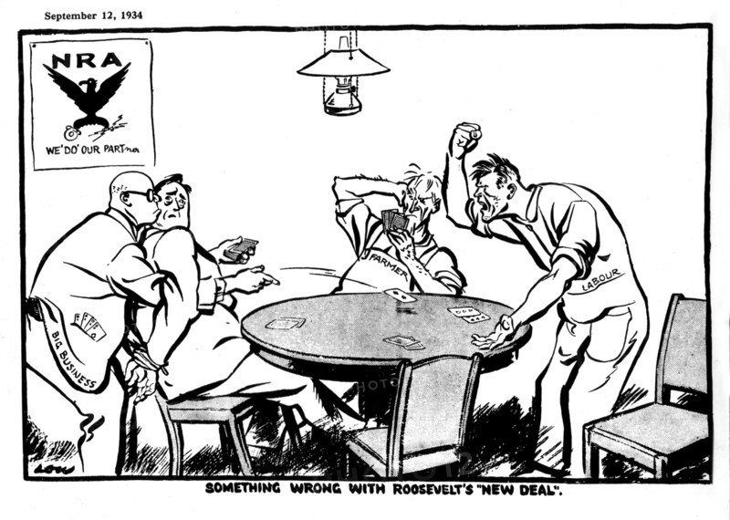Satirical cartoon against Roosevelt
