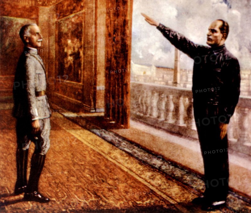 Settimelli, Mussolini and Victor-Emmanuel III