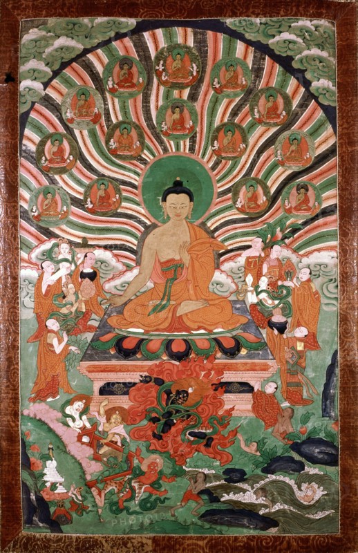 Canvas painting: The Sravasti miracles