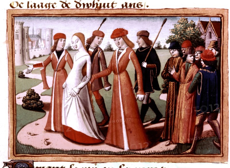 Martial de Paris, dit d'Auvergne, "les Vigiles de Charles VII. f° 55 v° : Jeanne d'Arc conduite devant le roi