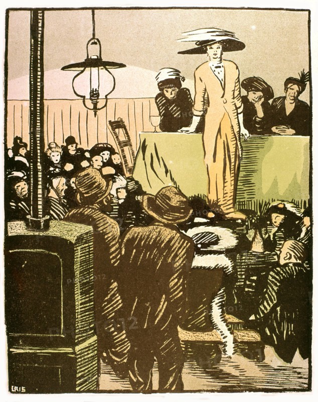 Gris, Une réunion publique de féministes
